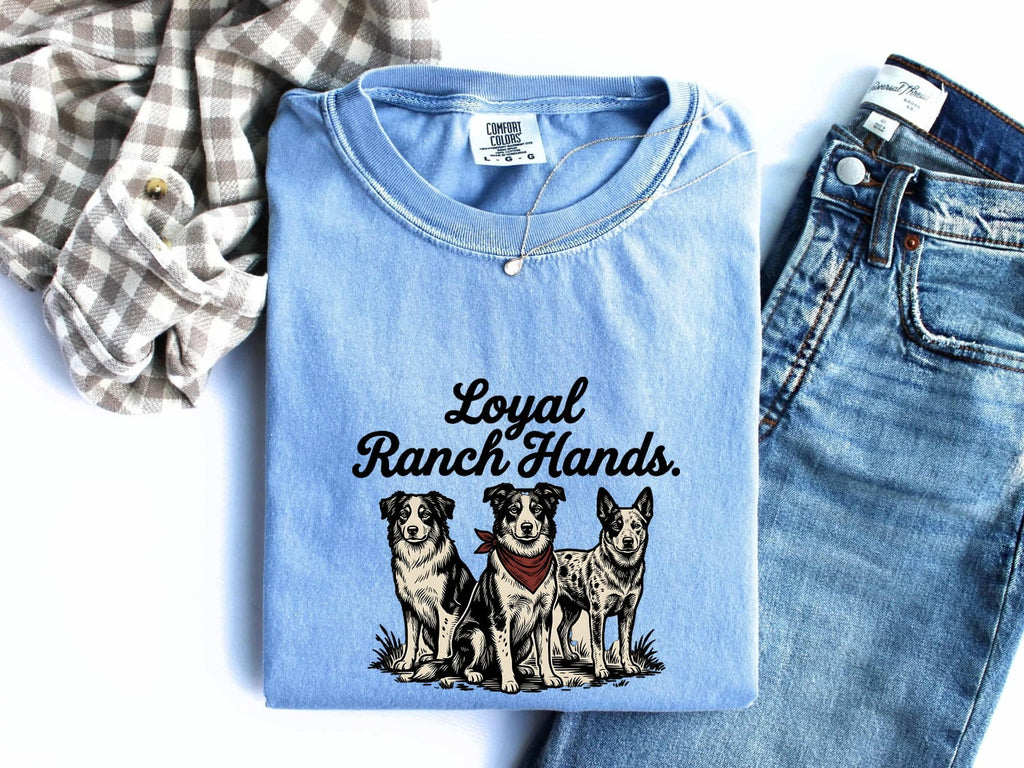 Loyal Ranch Hands Shirt, Western Dog Lover Tee, Ranch Dog Shirt, Country Dog Mom Gift