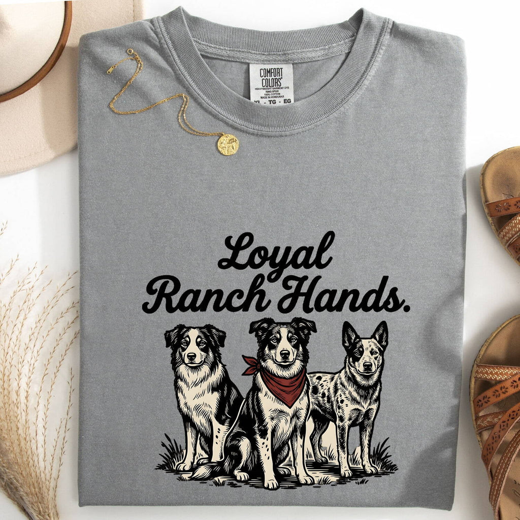 Loyal Ranch Hands Shirt, Western Dog Lover Tee, Ranch Dog Shirt, Country Dog Mom Gift