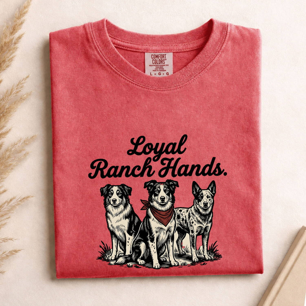 Loyal Ranch Hands Shirt, Western Dog Lover Tee, Ranch Dog Shirt, Country Dog Mom Gift