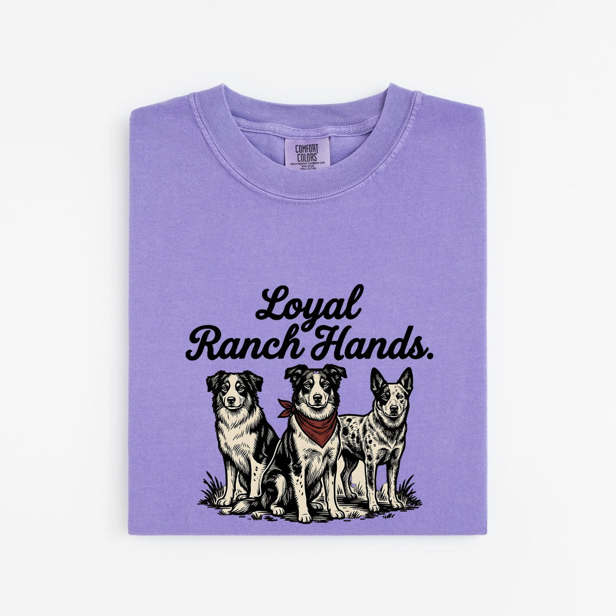 Loyal Ranch Hands Shirt, Western Dog Lover Tee, Ranch Dog Shirt, Country Dog Mom Gift