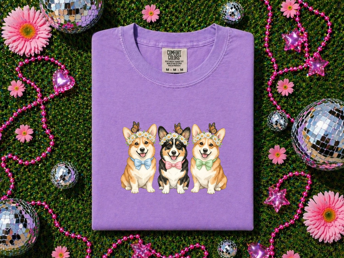 Corgi Shirt, Cute Corgi Trio Tee, Corgi Mom Gift, Dog Lover Shirt