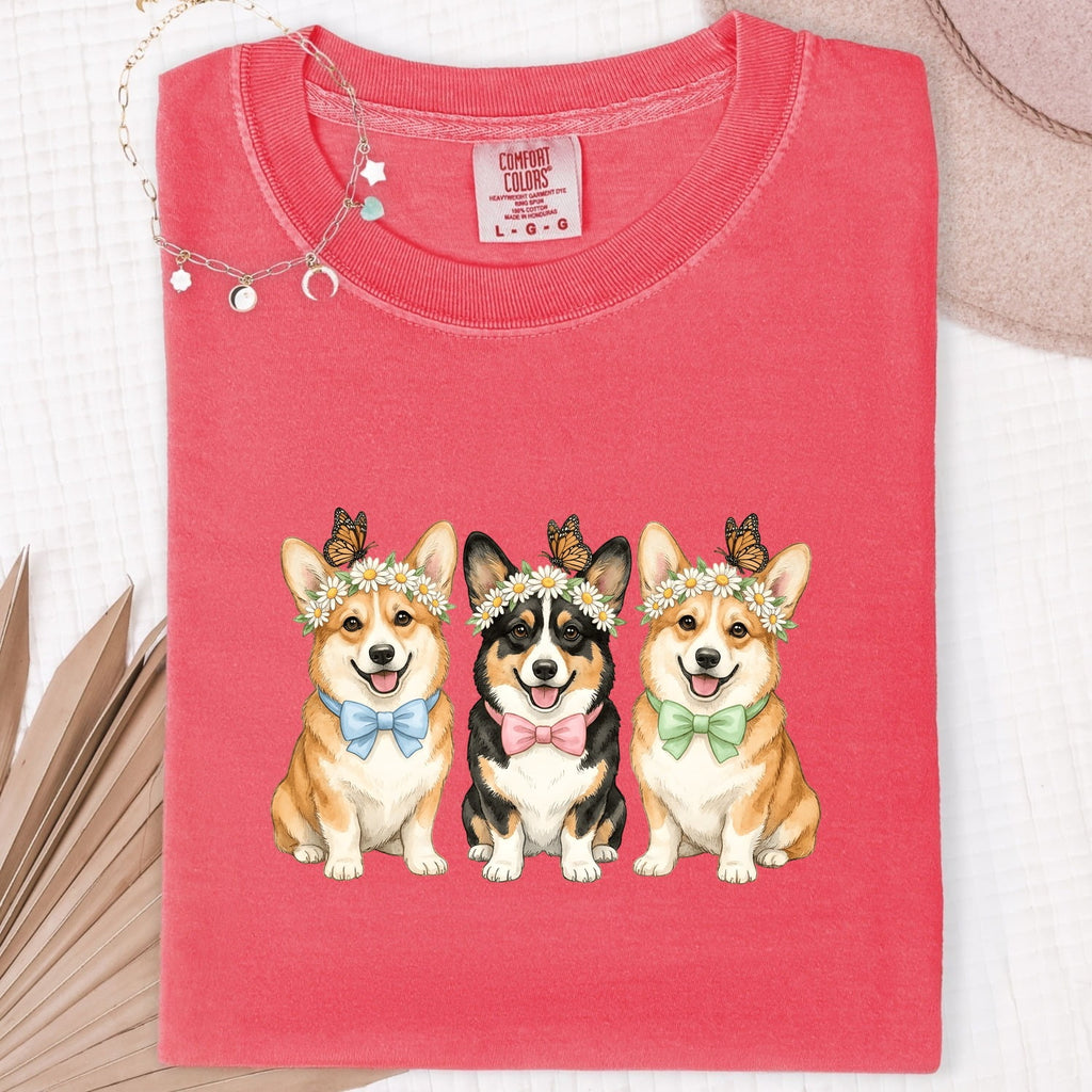 Corgi Shirt, Cute Corgi Trio Tee, Corgi Mom Gift, Dog Lover Shirt