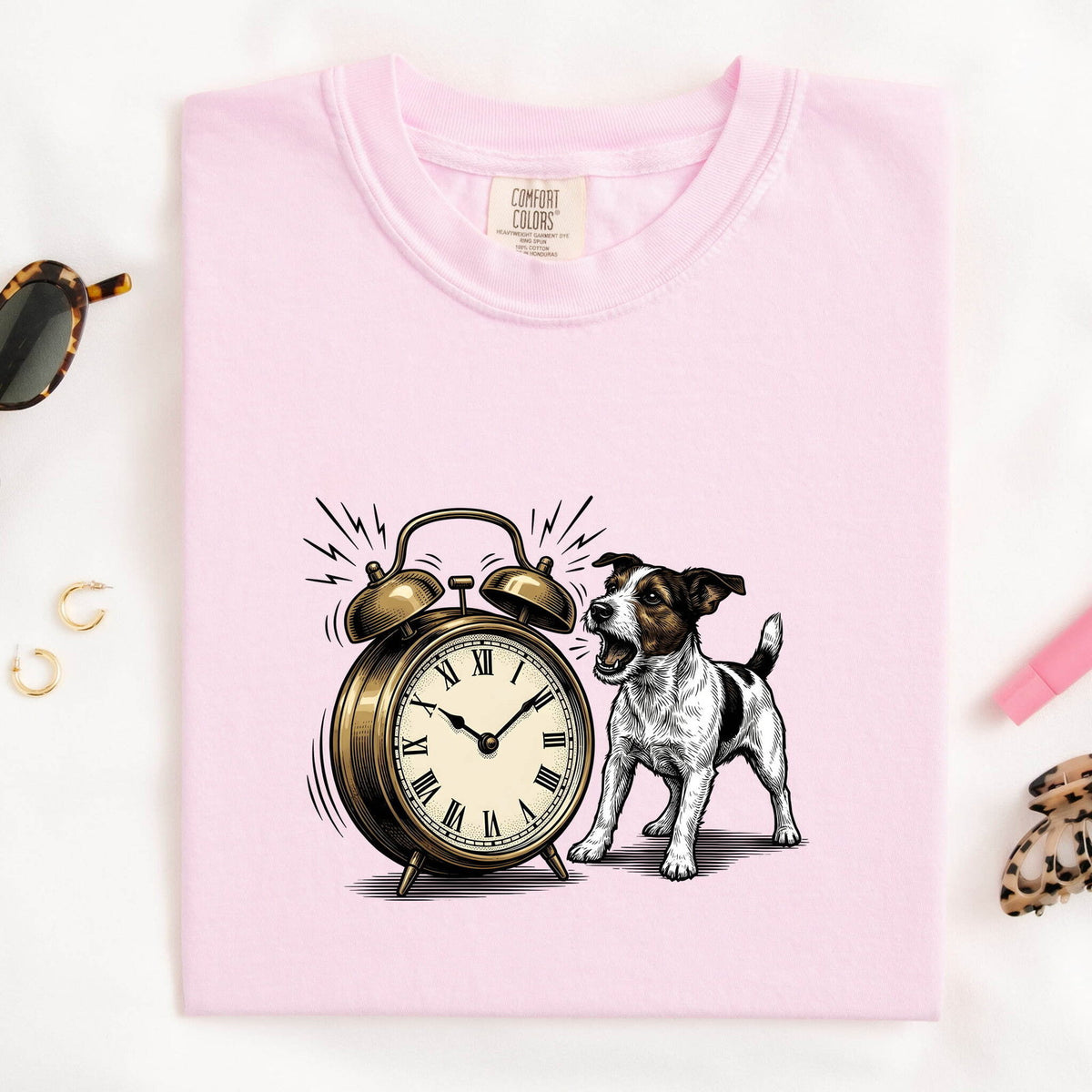 Jack Russell Terrier Shirt, Funny Dog Alarm Clock Tee, Jack Russell Mom Gift