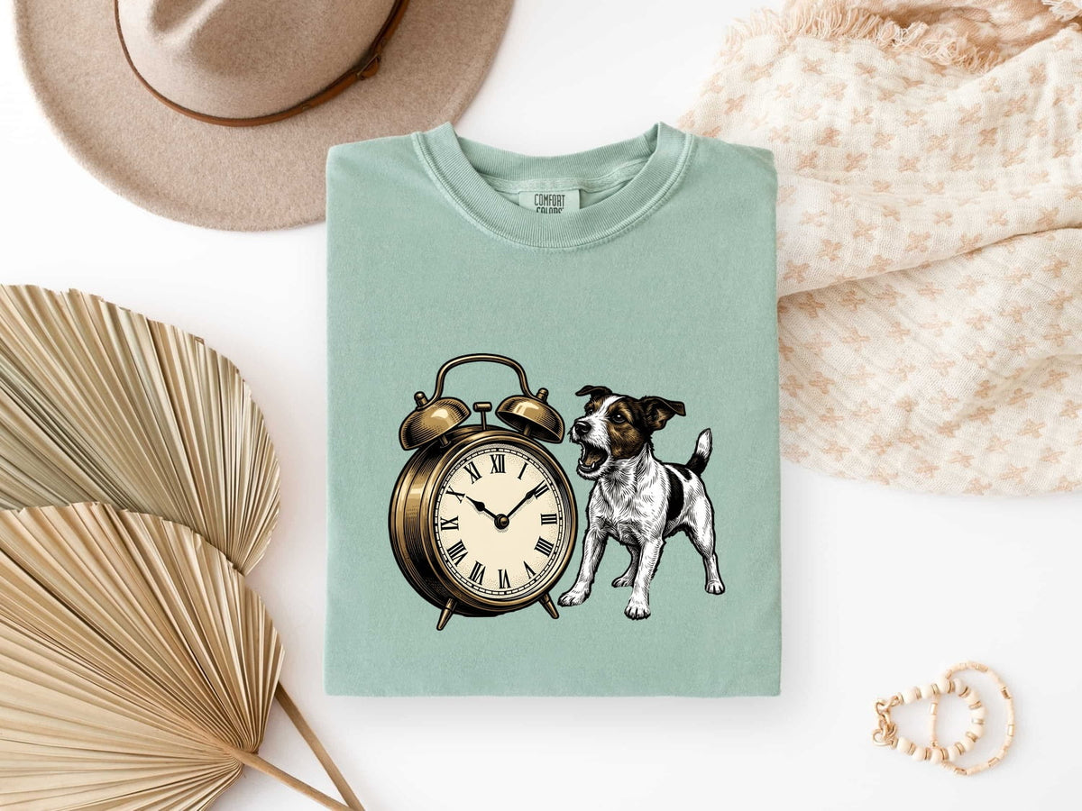 Jack Russell Terrier Shirt, Funny Dog Alarm Clock Tee, Jack Russell Mom Gift