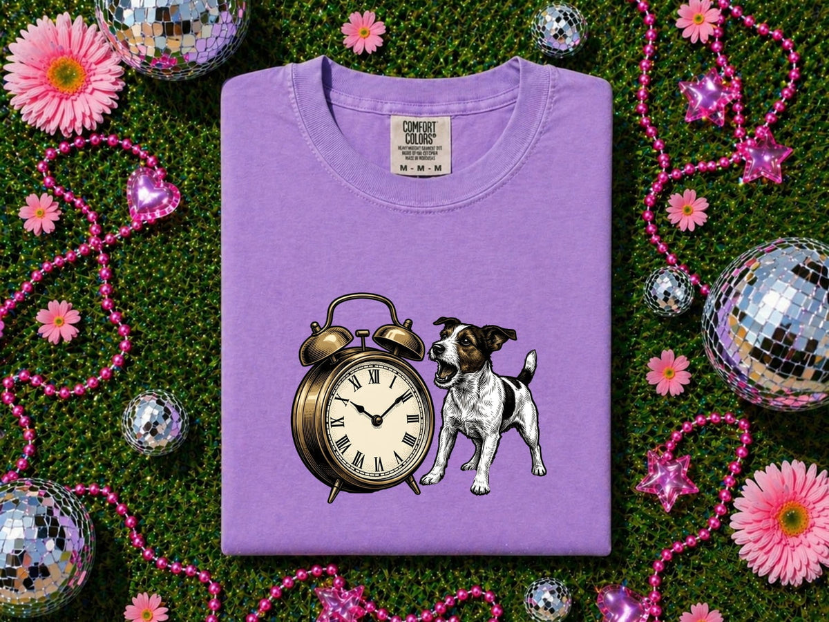 Jack Russell Terrier Shirt, Funny Dog Alarm Clock Tee, Jack Russell Mom Gift