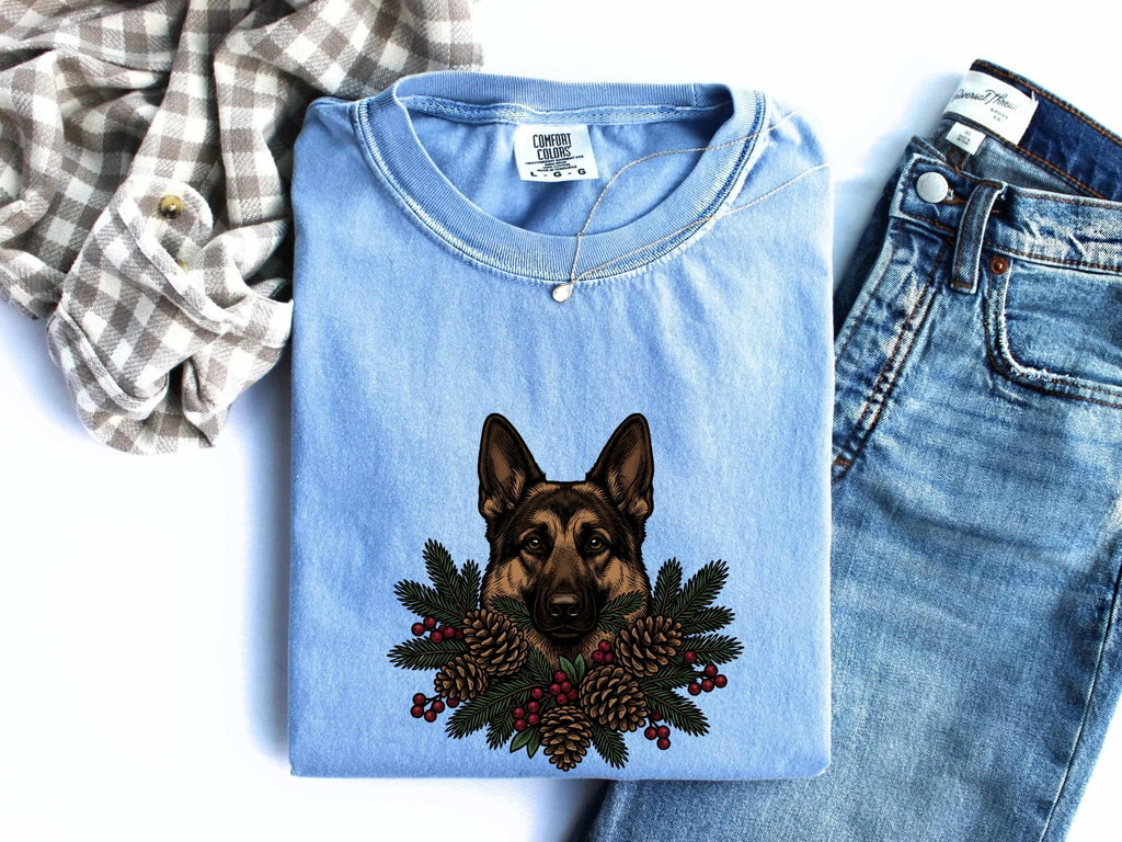 German Shepherd Christmas Shirt, German Shepherd Mom Tee, Dog Lover Christmas Gift
