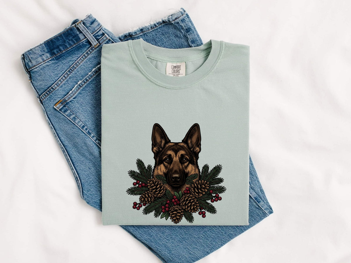 German Shepherd Christmas Shirt, German Shepherd Mom Tee, Dog Lover Christmas Gift