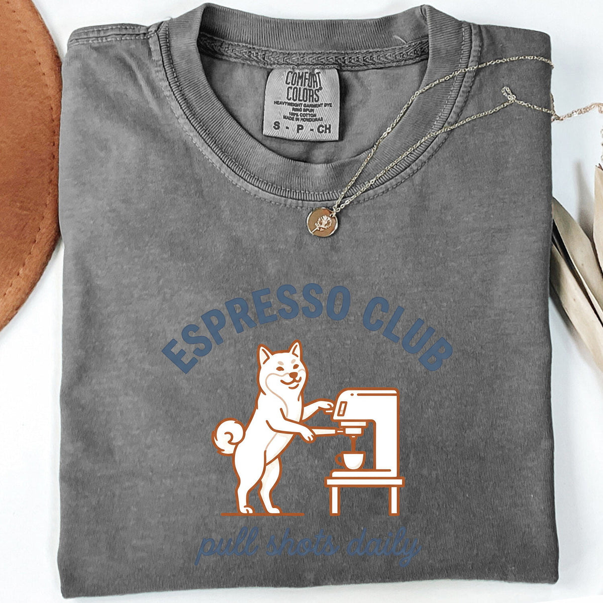 Espresso Club Shirt, Shiba Inu Tee, Funny Coffee Dog Shirt, Coffee Lover Gift