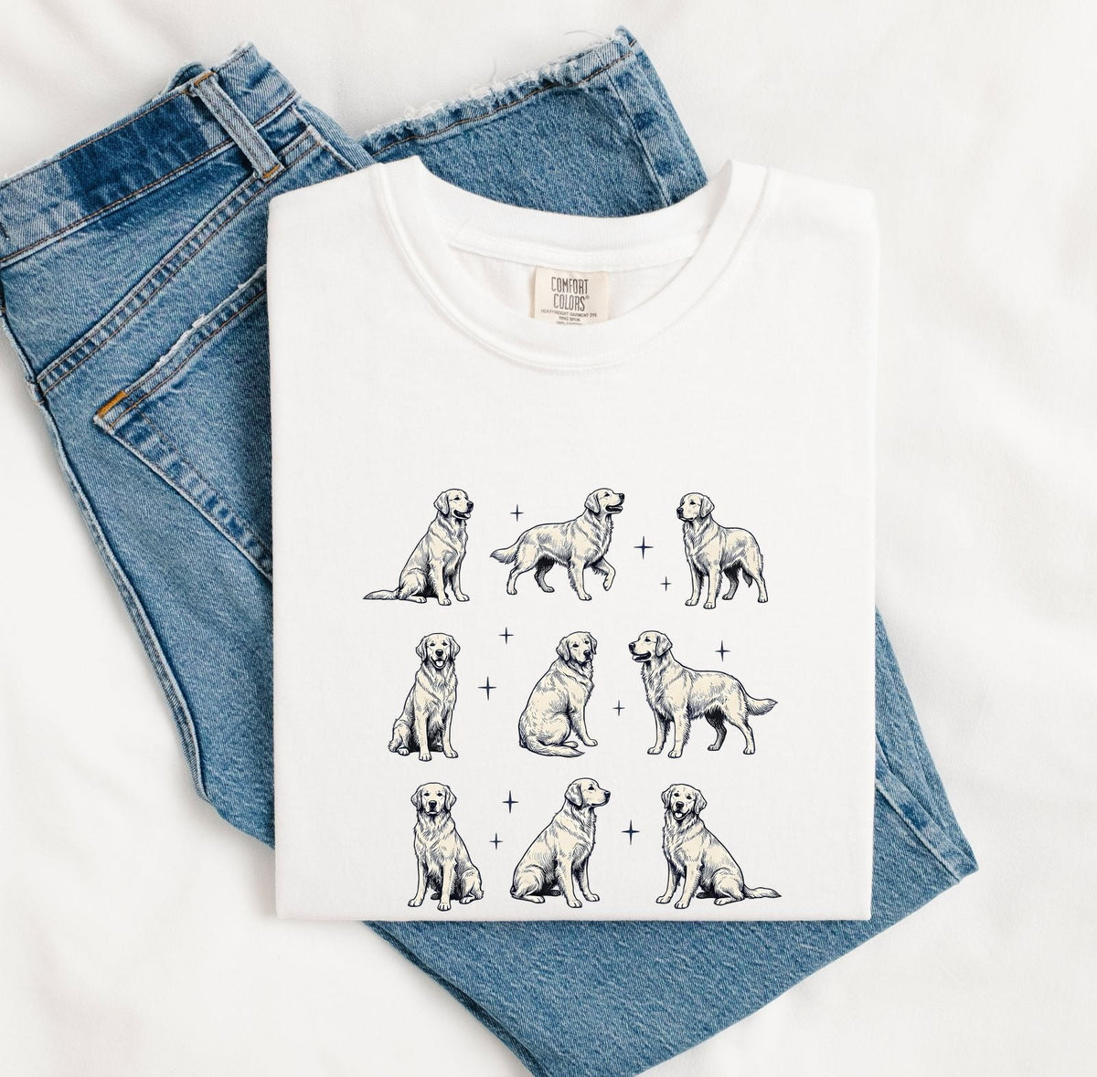 Golden Retriever Shirt, Dog Mom Tee, Golden Retriever Lover Gift, Dog Sketch Shirt