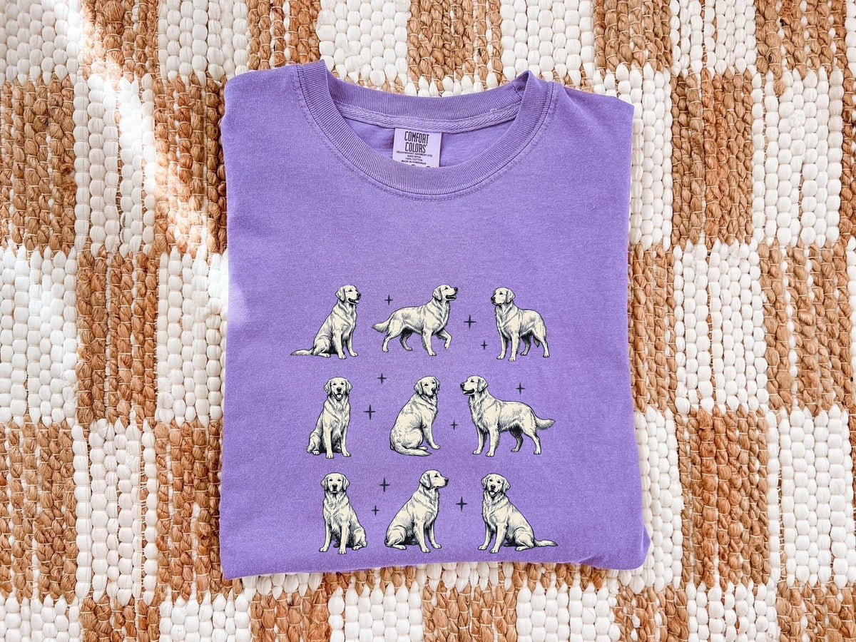 Golden Retriever Shirt, Dog Mom Tee, Golden Retriever Lover Gift, Dog Sketch Shirt