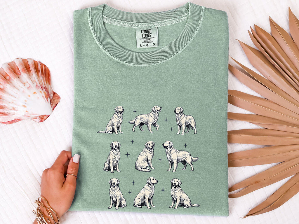 Golden Retriever Shirt, Dog Mom Tee, Golden Retriever Lover Gift, Dog Sketch Shirt