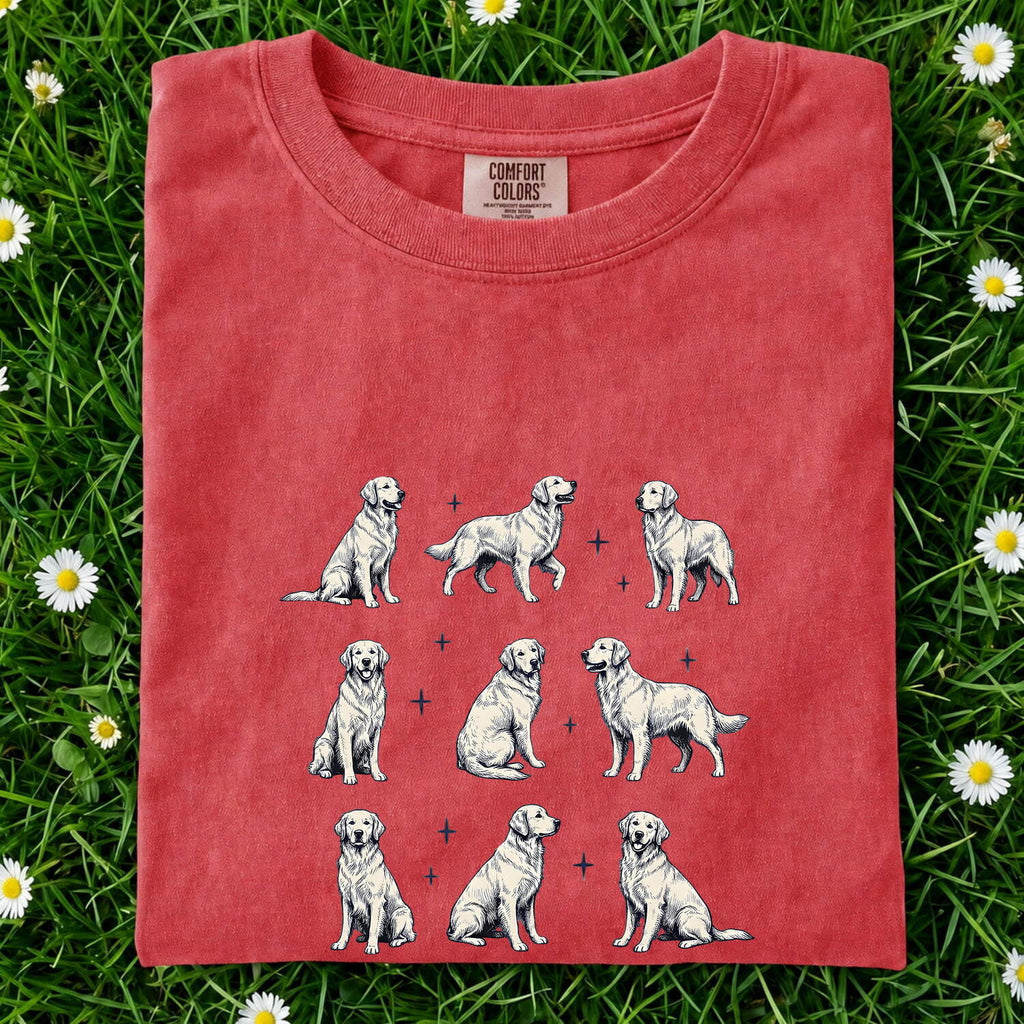 Golden Retriever Shirt, Dog Mom Tee, Golden Retriever Lover Gift, Dog Sketch Shirt