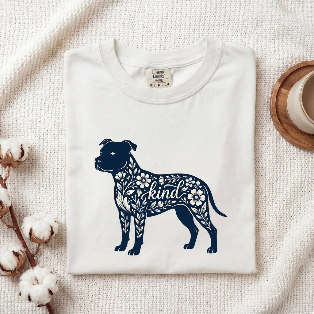 Be Kind Dog Shirt, Floral Dog Tee, Dog Lover Gift, Inspirational Dog Mom Shirt