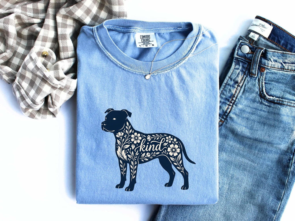 Be Kind Dog Shirt, Floral Dog Tee, Dog Lover Gift, Inspirational Dog Mom Shirt