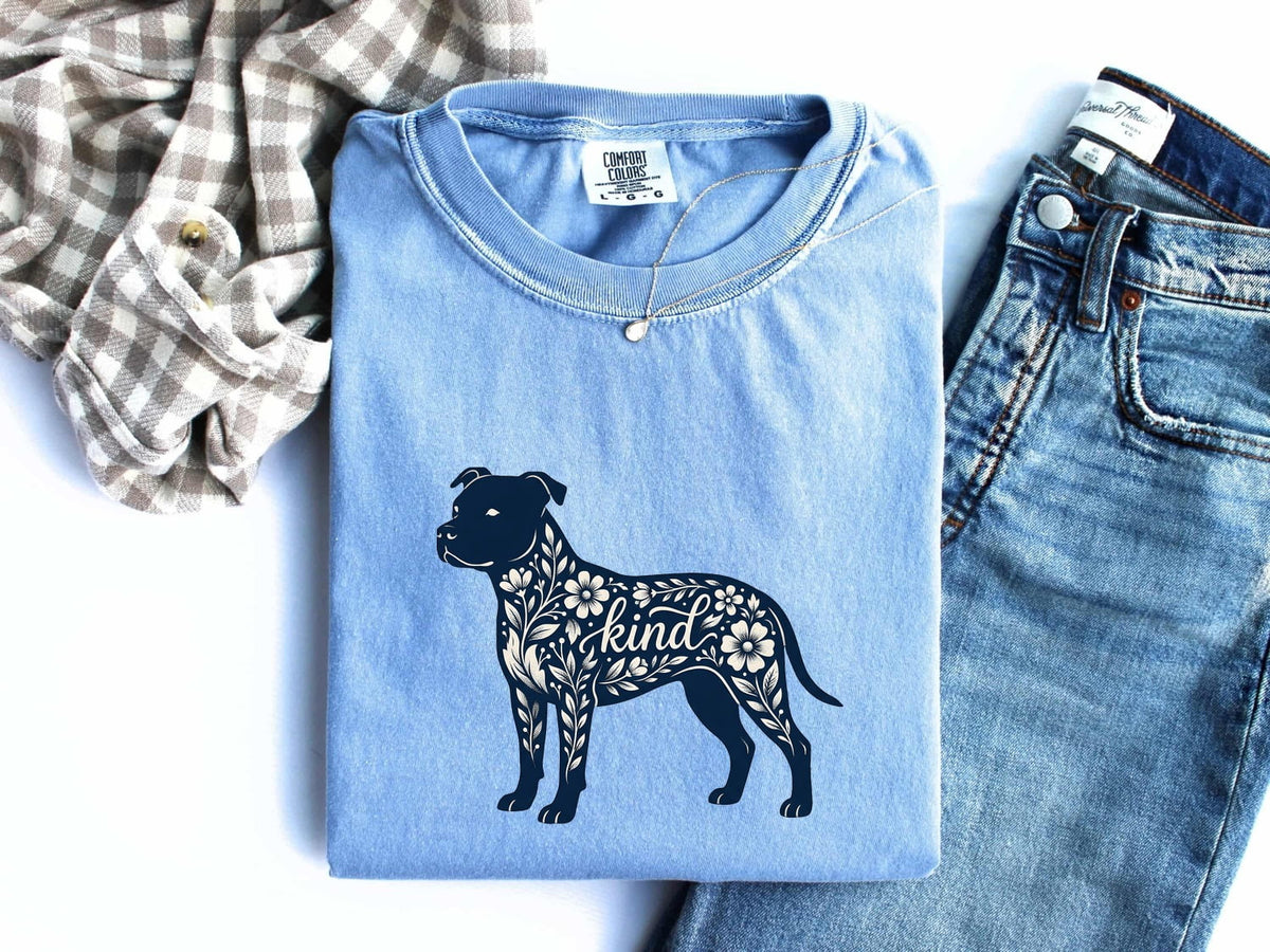Be Kind Dog Shirt, Floral Dog Tee, Dog Lover Gift, Inspirational Dog Mom Shirt