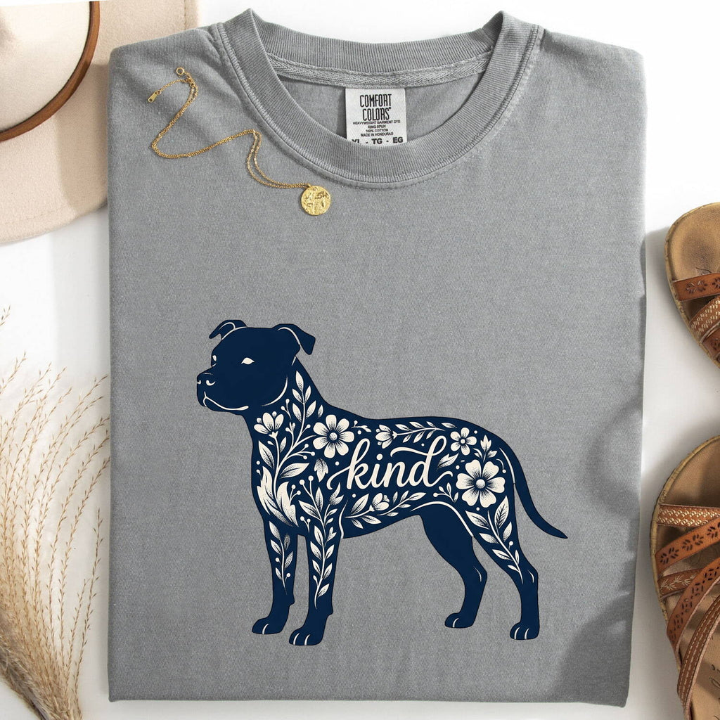 Be Kind Dog Shirt, Floral Dog Tee, Dog Lover Gift, Inspirational Dog Mom Shirt
