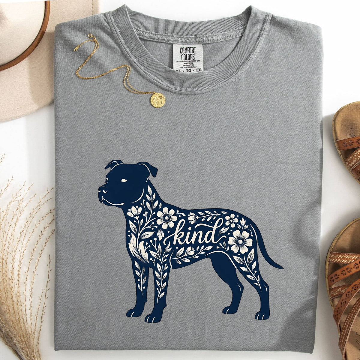 Be Kind Dog Shirt, Floral Dog Tee, Dog Lover Gift, Inspirational Dog Mom Shirt