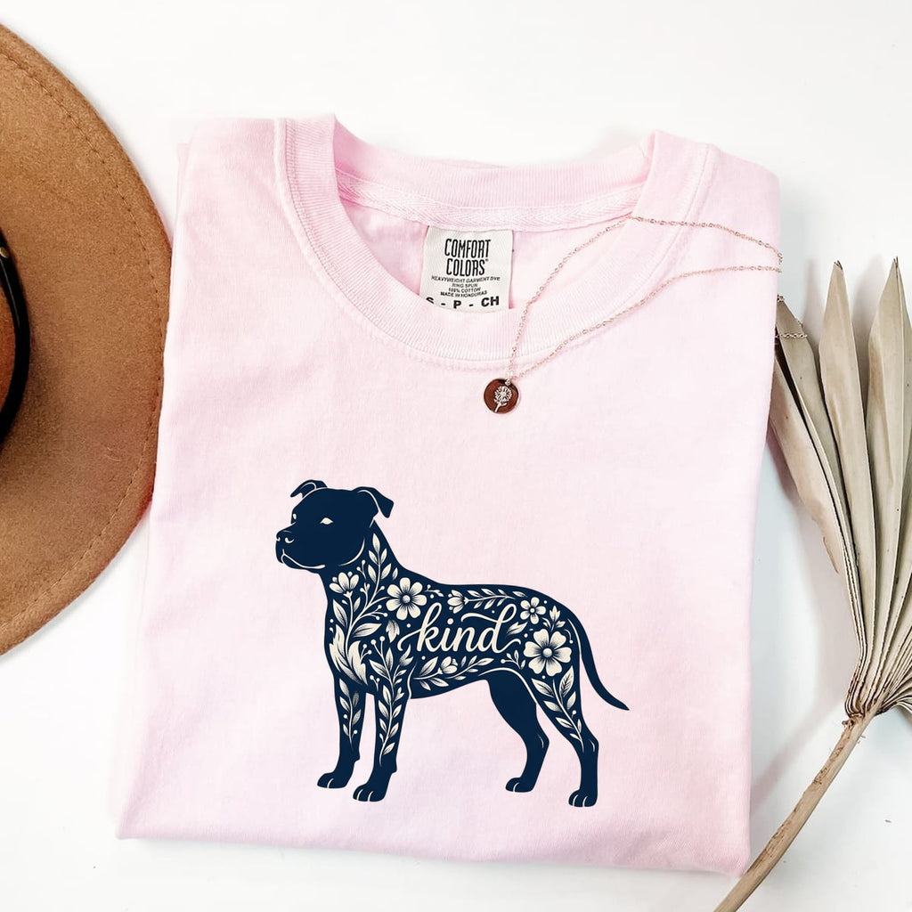 Be Kind Dog Shirt, Floral Dog Tee, Dog Lover Gift, Inspirational Dog Mom Shirt