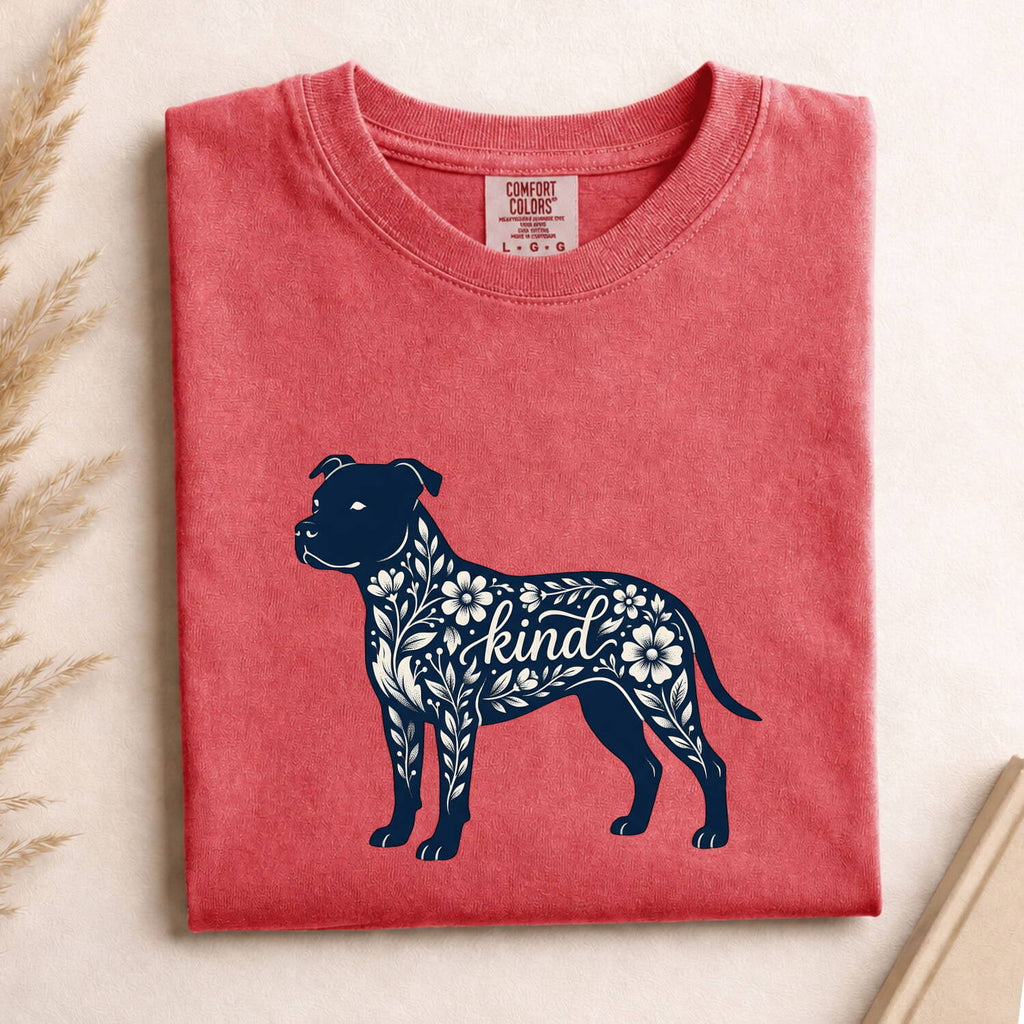 Be Kind Dog Shirt, Floral Dog Tee, Dog Lover Gift, Inspirational Dog Mom Shirt
