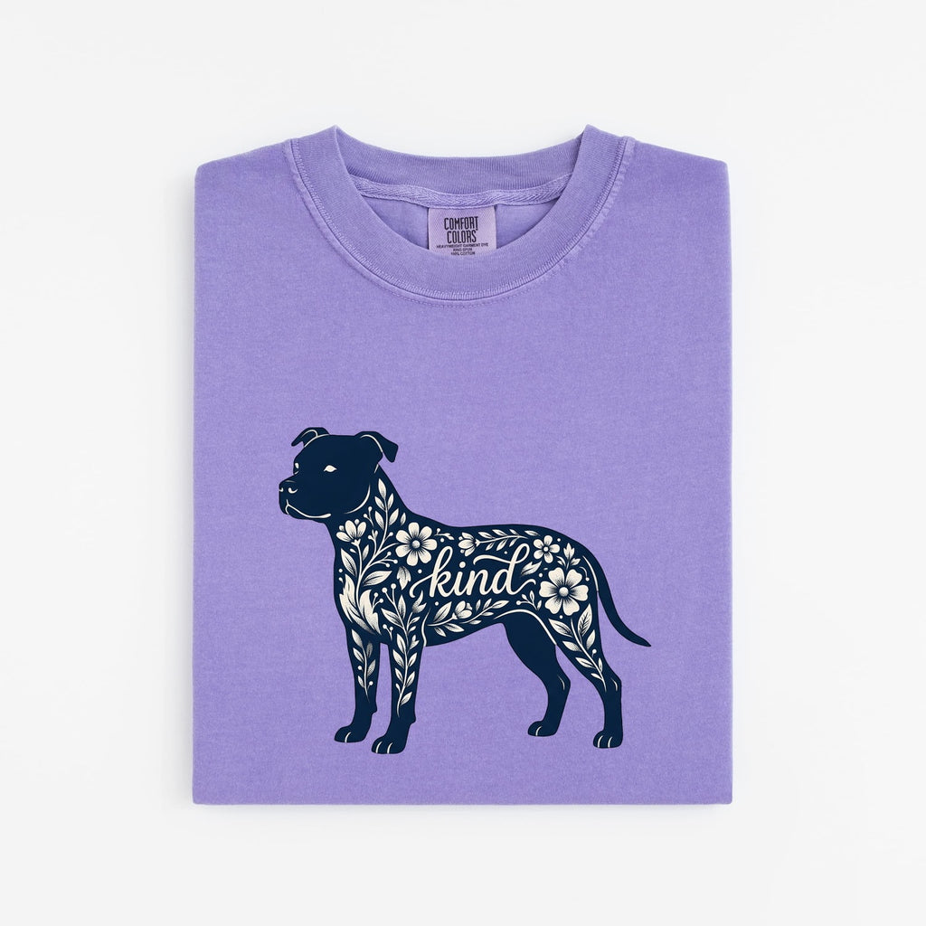 Be Kind Dog Shirt, Floral Dog Tee, Dog Lover Gift, Inspirational Dog Mom Shirt
