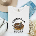Running on Sugar Shirt, Funny Donut Tee, Skeleton Graphic Shirt, Sweet Tooth Gift for Her