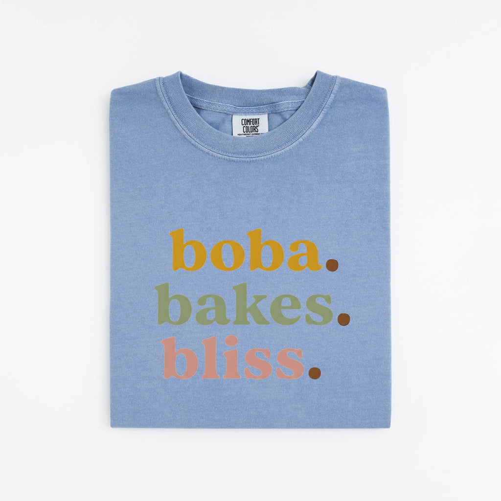 Booba Bakes Bliss Shirt, Funny Retro Graphic Tee, Quirky Typography Shirt, Cute Aesthetic Tee