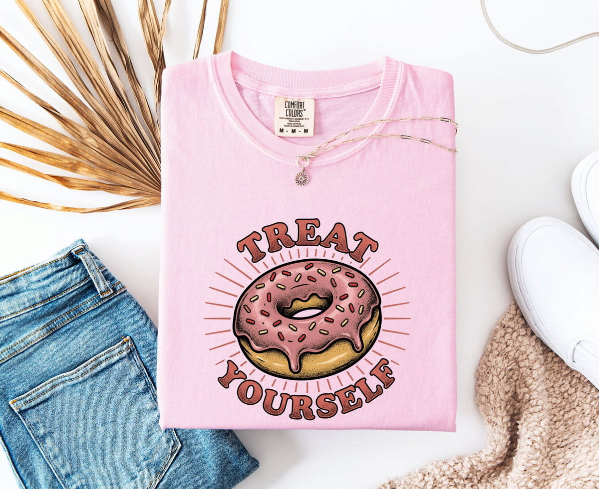 Treat Yourself Donut Shirt, Funny Donut Tee, Sweet Treat Shirt, Bakery Lover Gift for Women