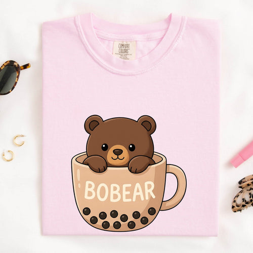 Boba Bear Shirt, Cute Bubble Tea Tee, Milk Tea Lover Shirt, Boba Lover Gift for Women