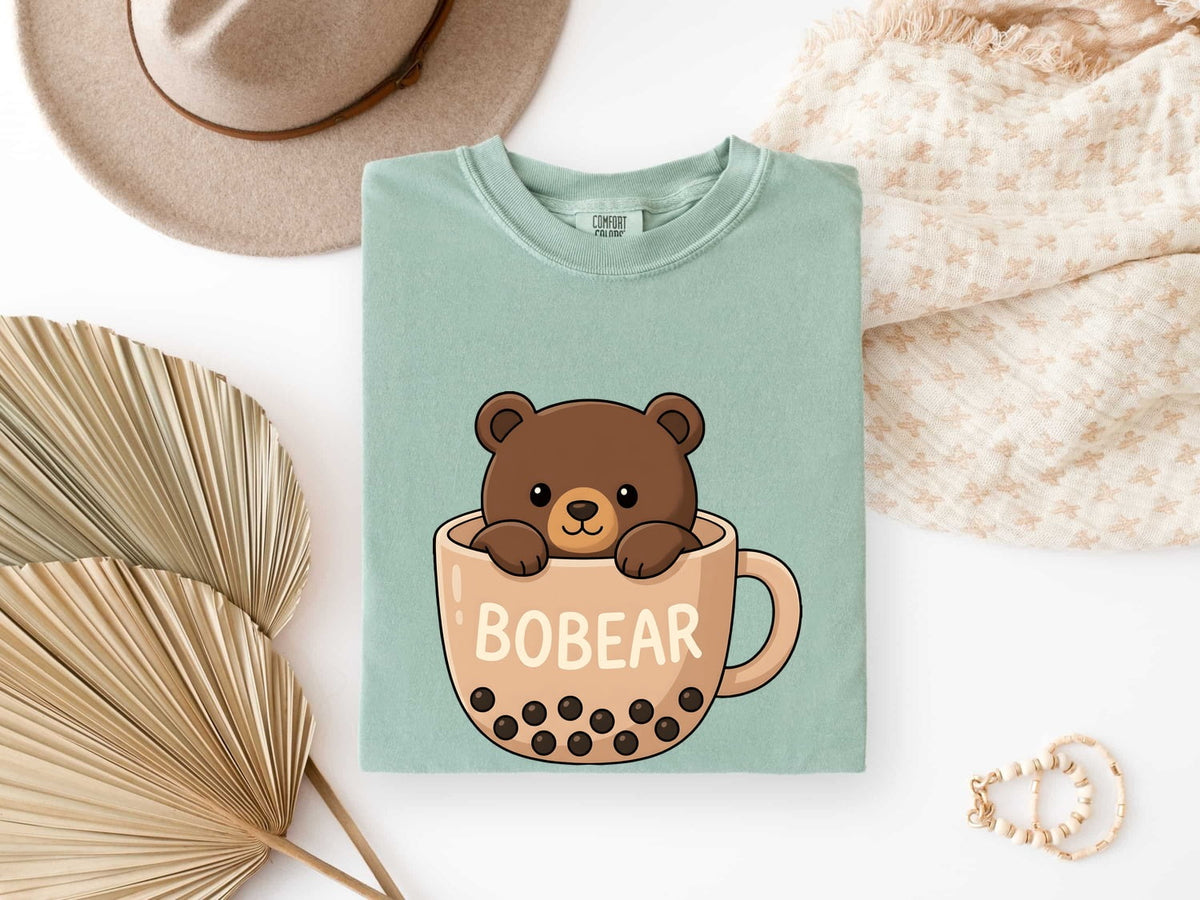 Boba Bear Shirt, Cute Bubble Tea Tee, Milk Tea Lover Shirt, Boba Lover Gift for Women