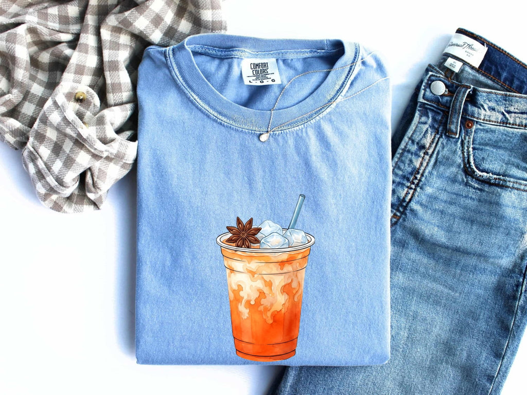 Iced Coffee Shirt, Cold Brew Lover Tee, Watercolor Coffee Shirt, Barista Gift for Women