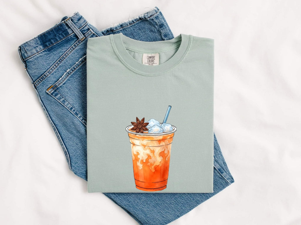 Iced Coffee Shirt, Cold Brew Lover Tee, Watercolor Coffee Shirt, Barista Gift for Women
