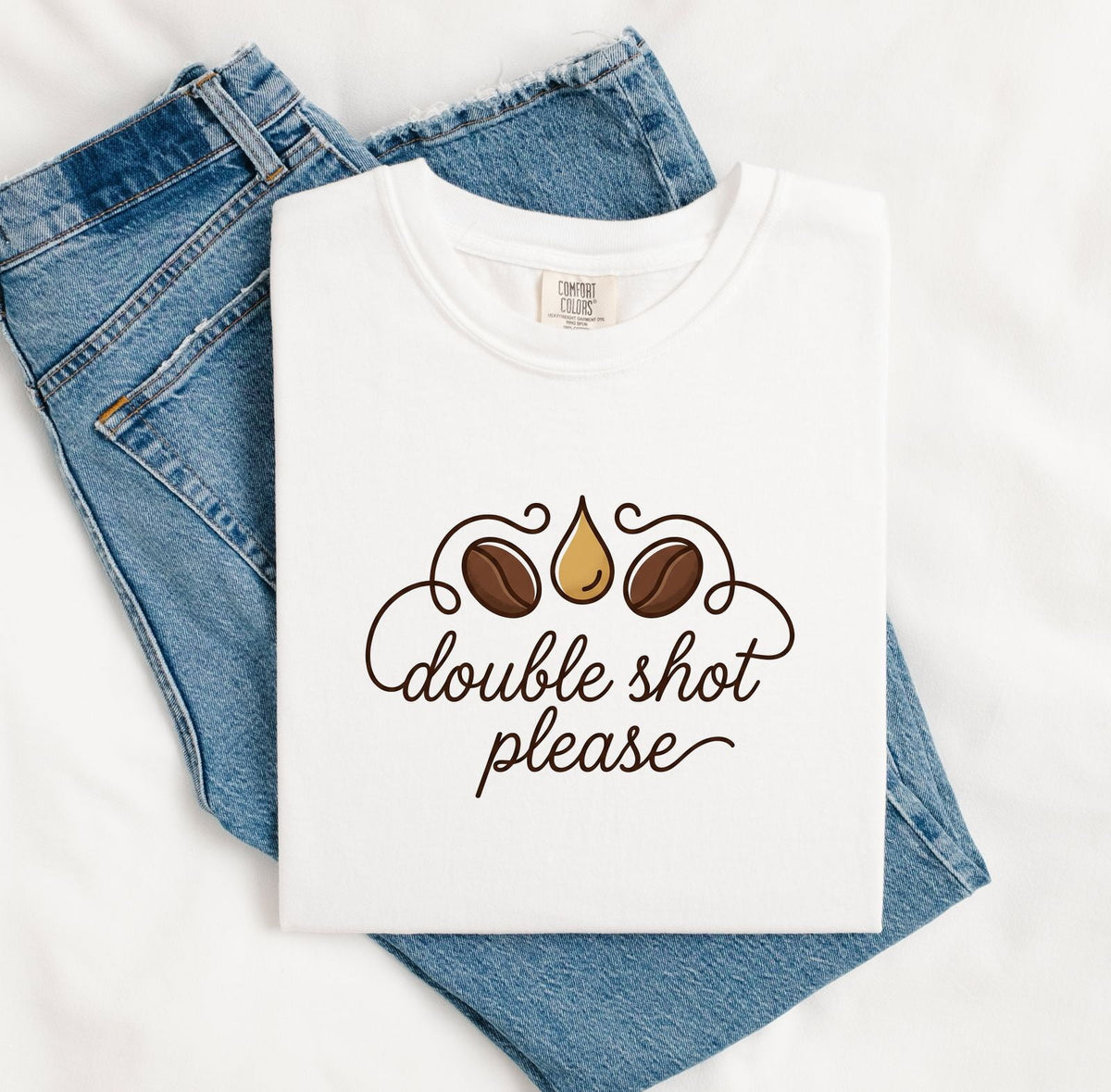 Double Shot Please Shirt, Funny Coffee Tee, Espresso Lover Shirt, Barista Gift for Women