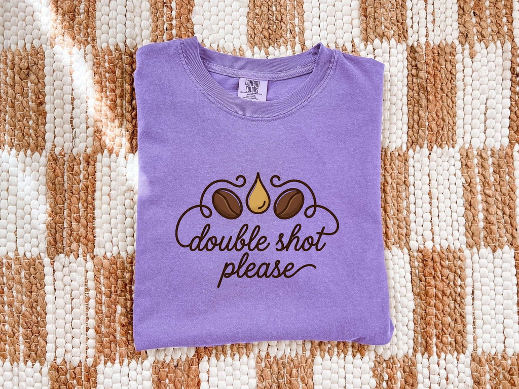 Double Shot Please Shirt, Funny Coffee Tee, Espresso Lover Shirt, Barista Gift for Women