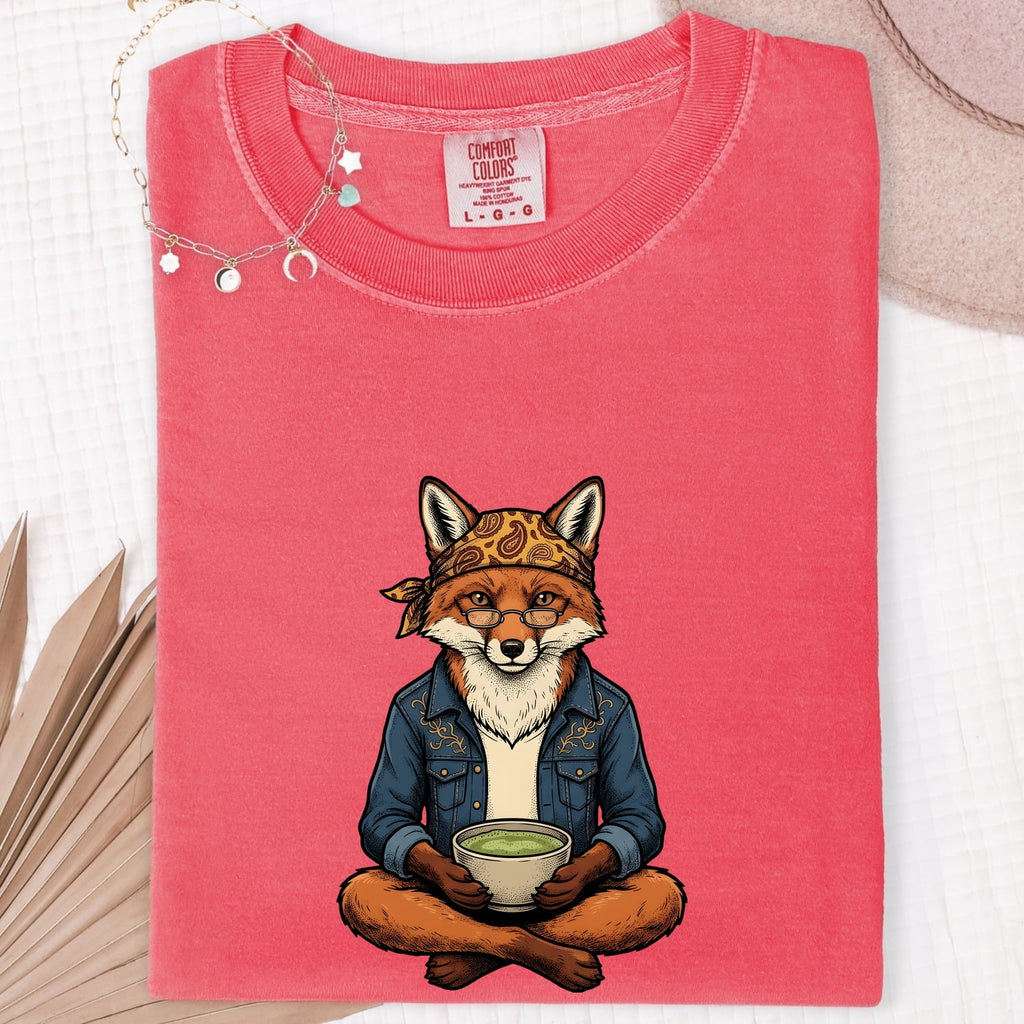 Fox Coffee Shirt, Funny Coffee Lover Tee, Cute Fox Graphic Shirt, Animal Lover Gift for Women, Espresso Tee