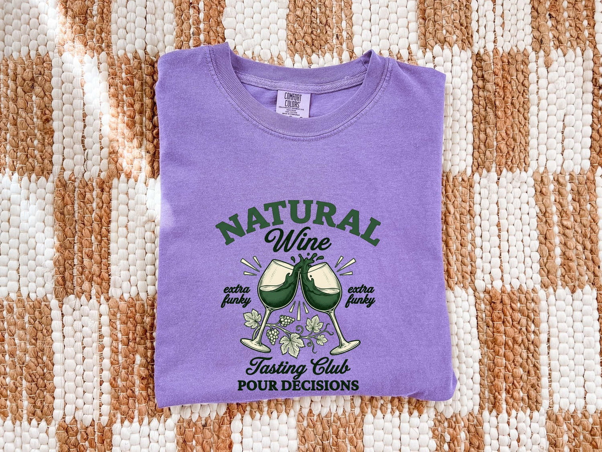 Funny Wine Shirt, Natural Wine Tasting Club Tee, Wine Lover Gift for Women, Pour Decisions Shirt