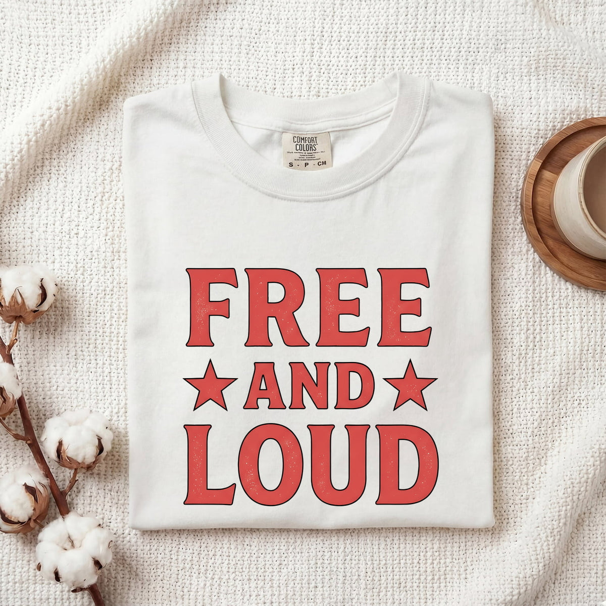 Free and Loud Shirt, Western Graphic Tee, Retro Cowgirl Shirt, Vintage Americana Tee, Bold Statement Shirt for Women