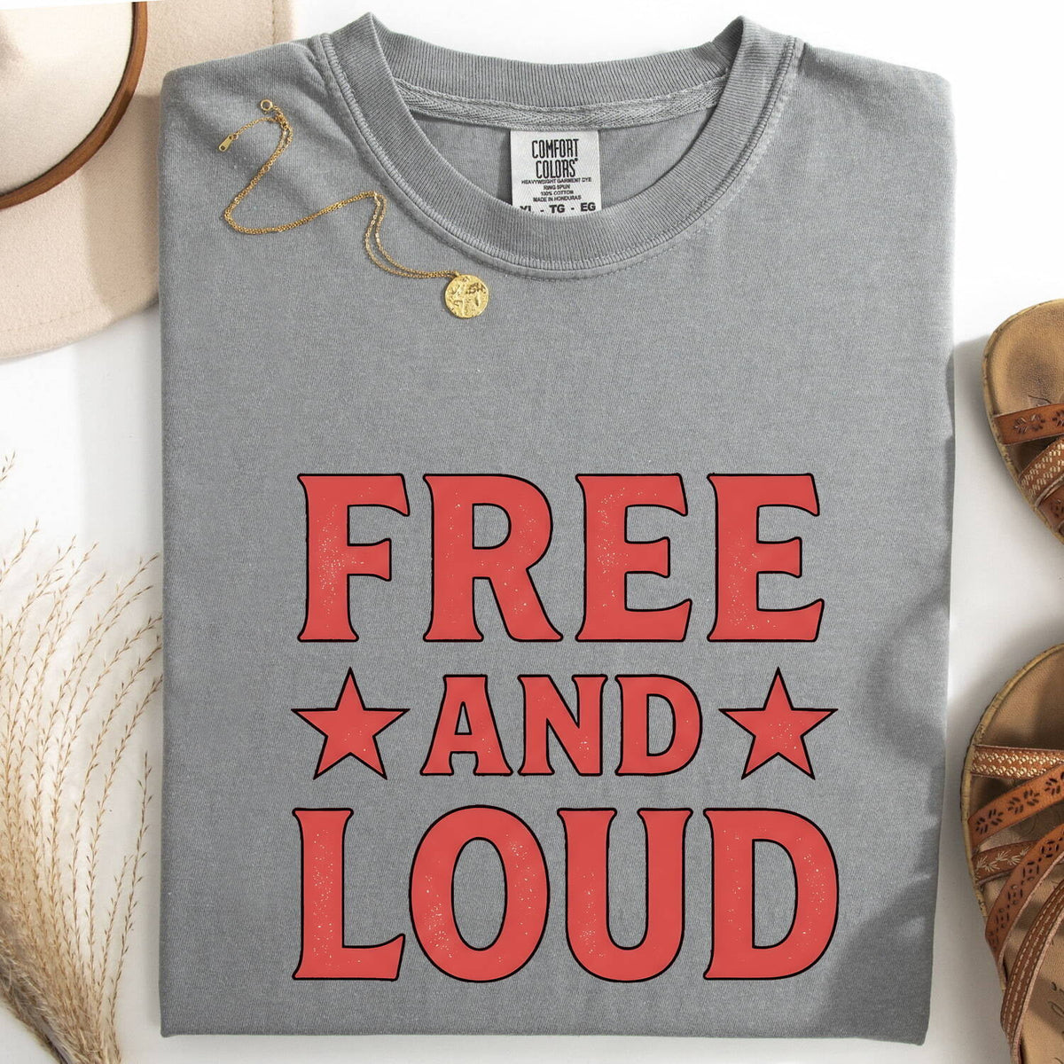 Free and Loud Shirt, Western Graphic Tee, Retro Cowgirl Shirt, Vintage Americana Tee, Bold Statement Shirt for Women