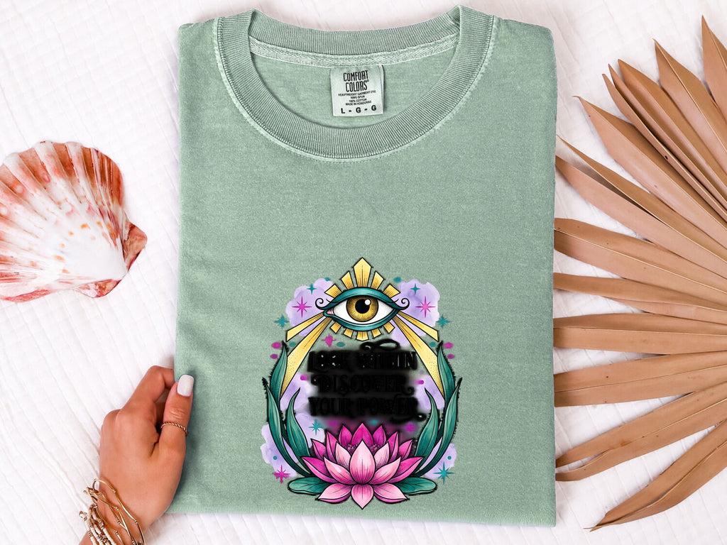 Look Within Discover Your Power Shirt, Inspirational Lotus Tee, Spiritual Empowerment Shirt, Positive Affirmation Gift