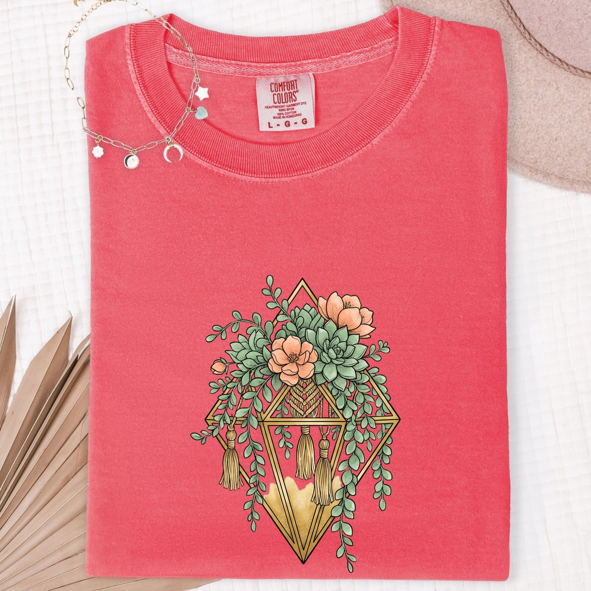 Succulent Shirt, Terrarium Plant Tee, Botanical Graphic Shirt, Plant Lover Gift, Floral Boho Tee for Women
