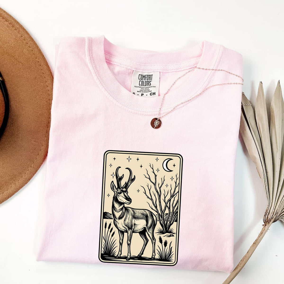 Vintage Deer Shirt, Moonlit Deer Tee, Woodland Animal Shirt, Nature Lover Gift, Rustic Wildlife Graphic Tee