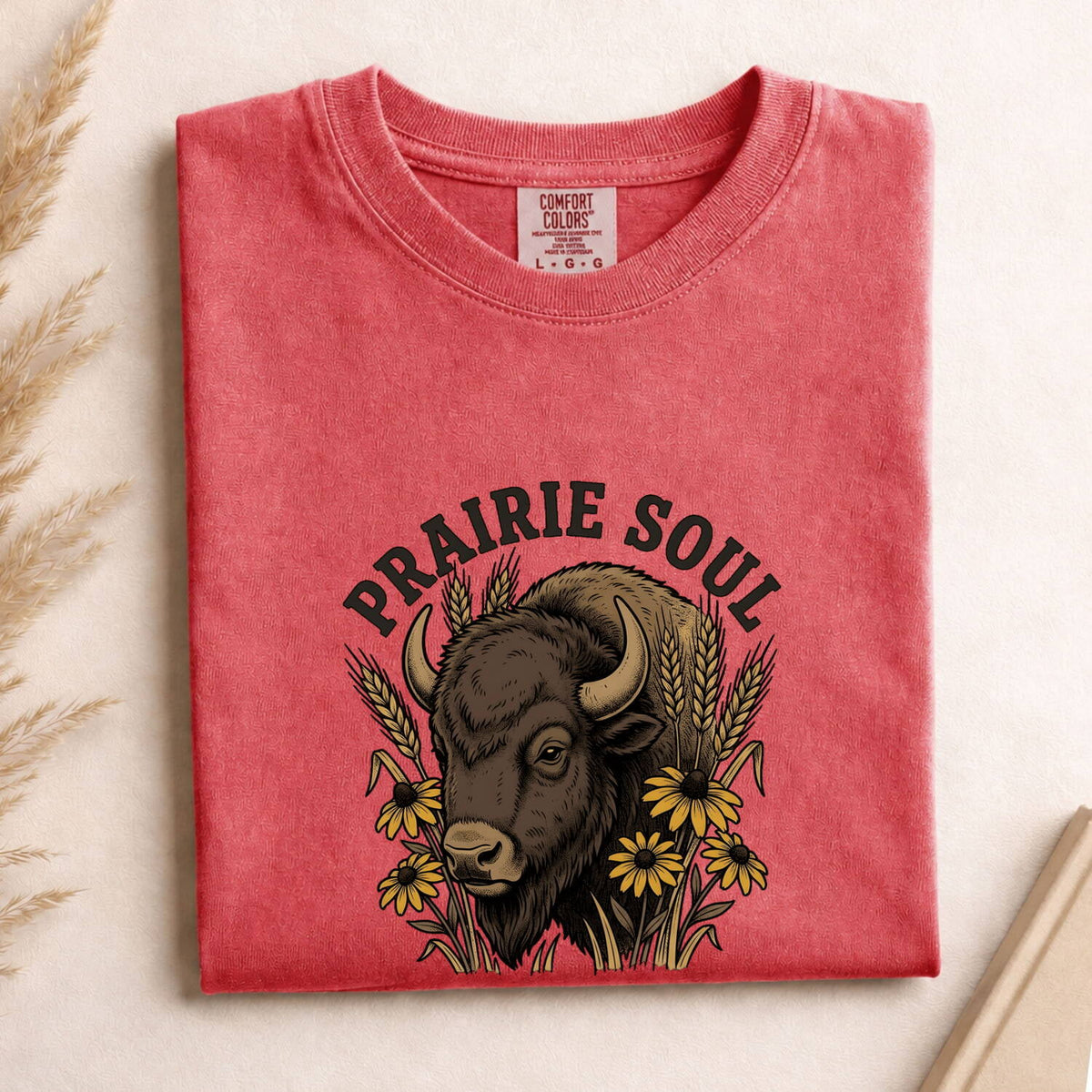 Prairie Soul Bison Shirt, Western Graphic Tee, Sunflower Bison Shirt, Cowgirl Western Tee, Rustic Prairie Gift