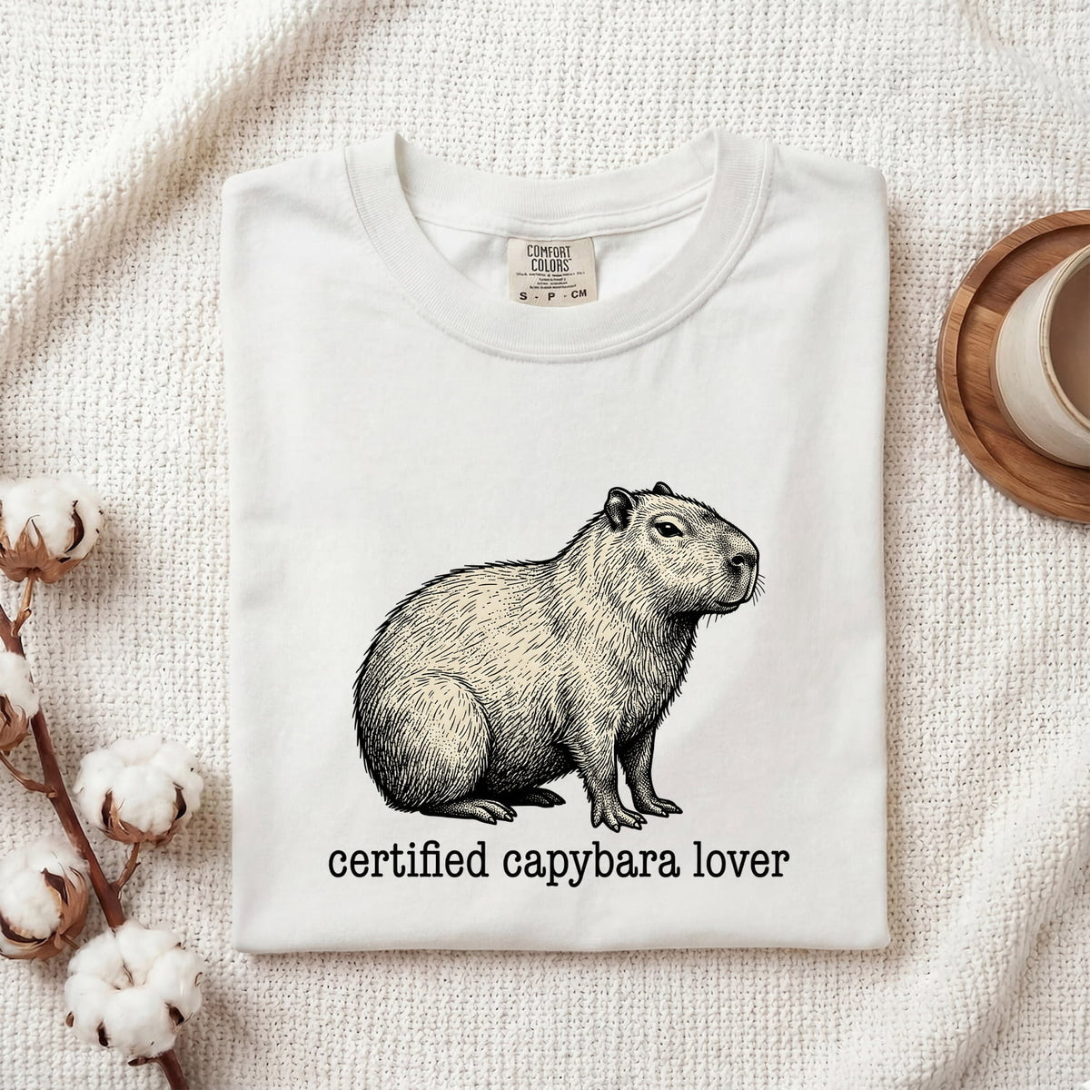 Certified Capybara Lover Shirt, Funny Capybara Tee, Cute Animal Graphic Shirt, Capybara Gift for Women