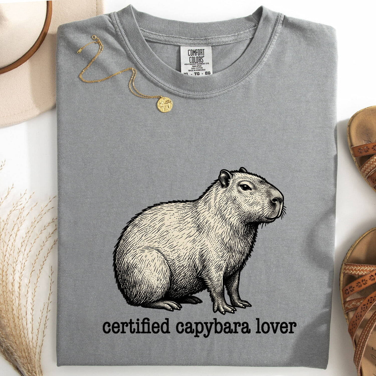 Certified Capybara Lover Shirt, Funny Capybara Tee, Cute Animal Graphic Shirt, Capybara Gift for Women
