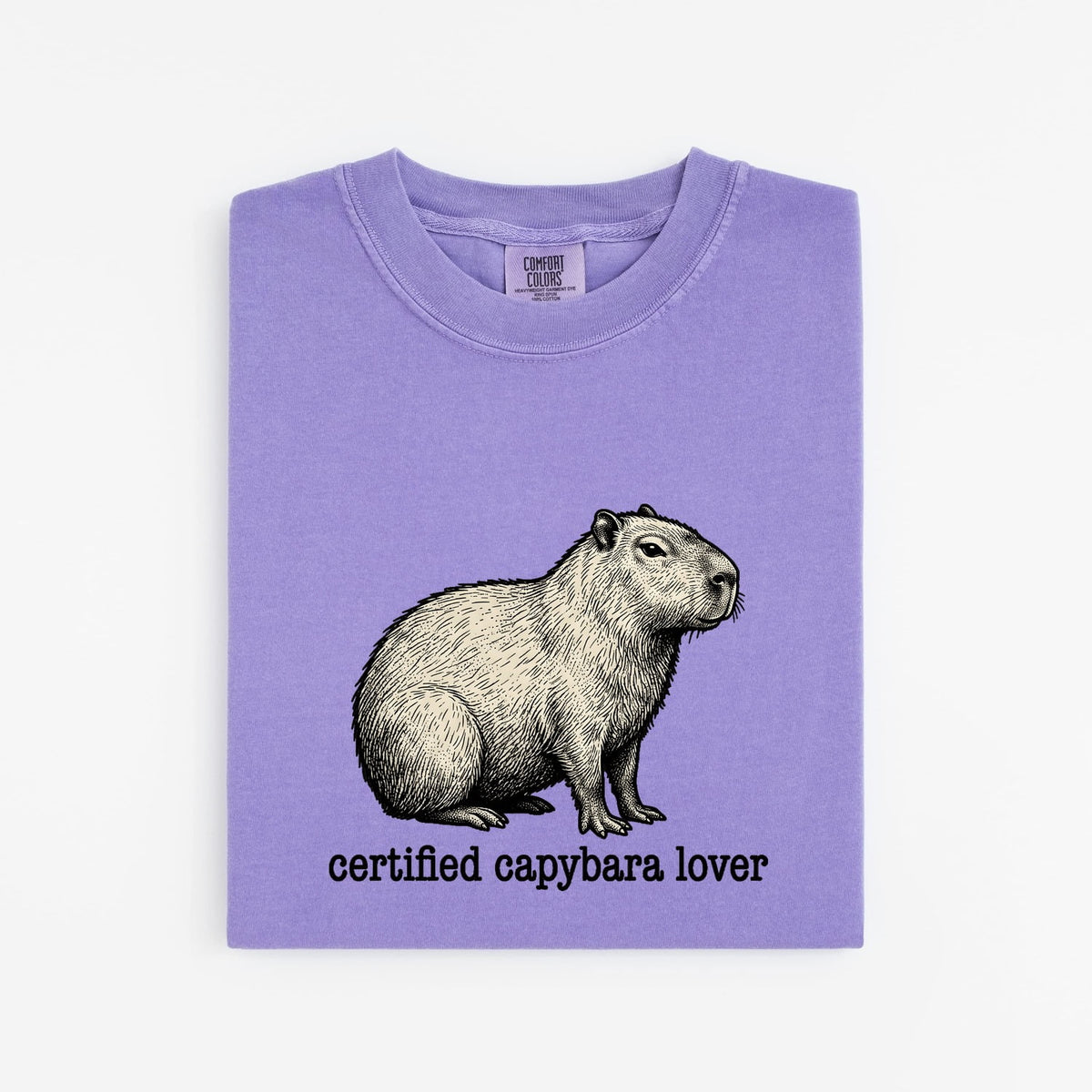 Certified Capybara Lover Shirt, Funny Capybara Tee, Cute Animal Graphic Shirt, Capybara Gift for Women