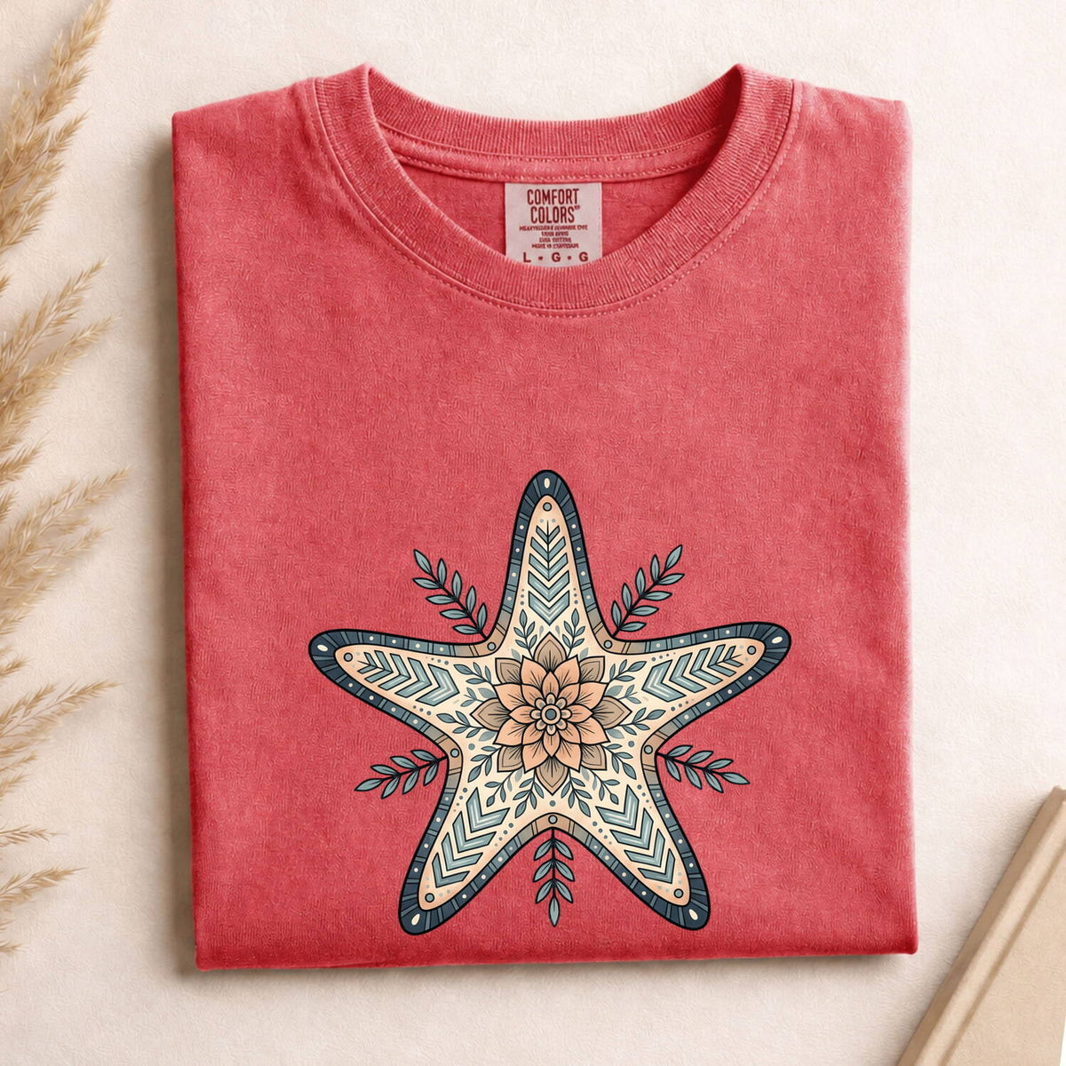 Starfish Shirt, Coastal Beach Tee, Boho Sea Star Graphic Shirt, Ocean Lover Tee, Beach Lover Gift for Women