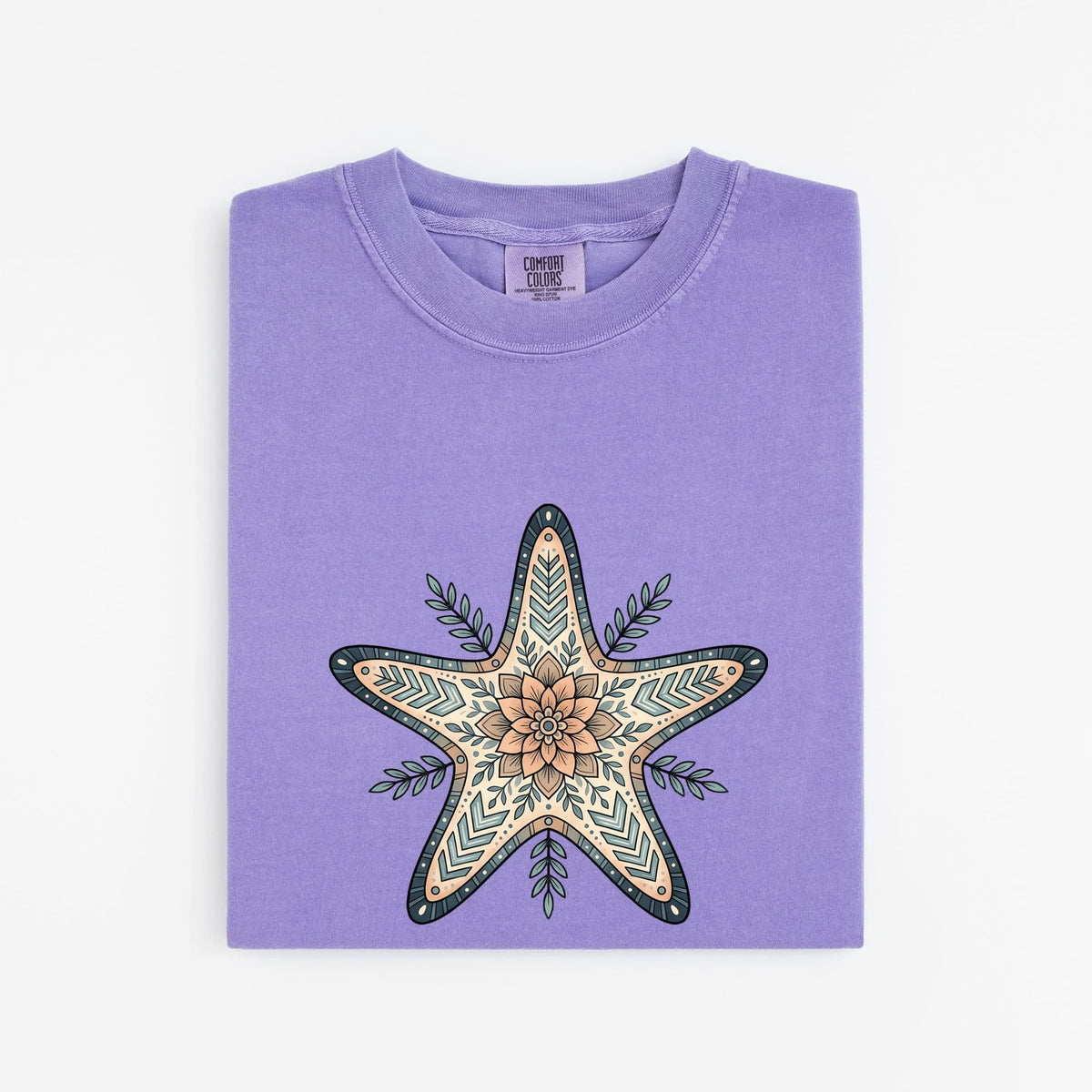 Starfish Shirt, Coastal Beach Tee, Boho Sea Star Graphic Shirt, Ocean Lover Tee, Beach Lover Gift for Women