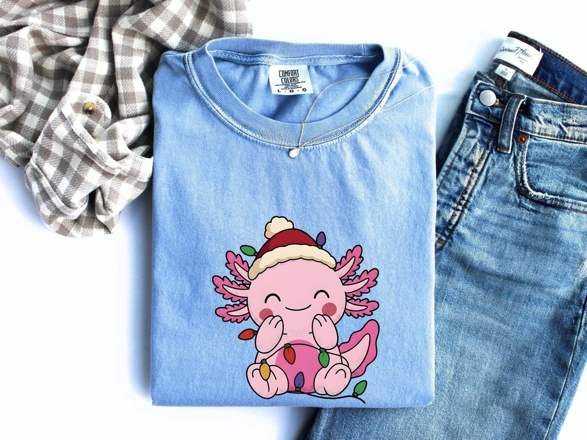 Cute Pink Axolotl Shirt – Kawaii Animal Graphic Tee