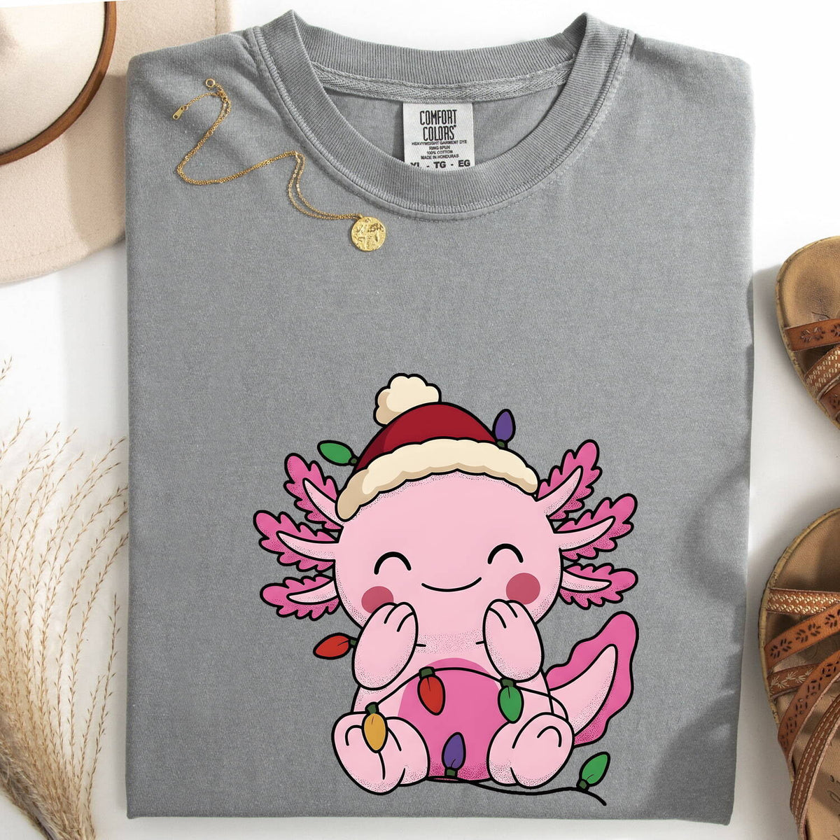 Cute Pink Axolotl Shirt – Kawaii Animal Graphic Tee