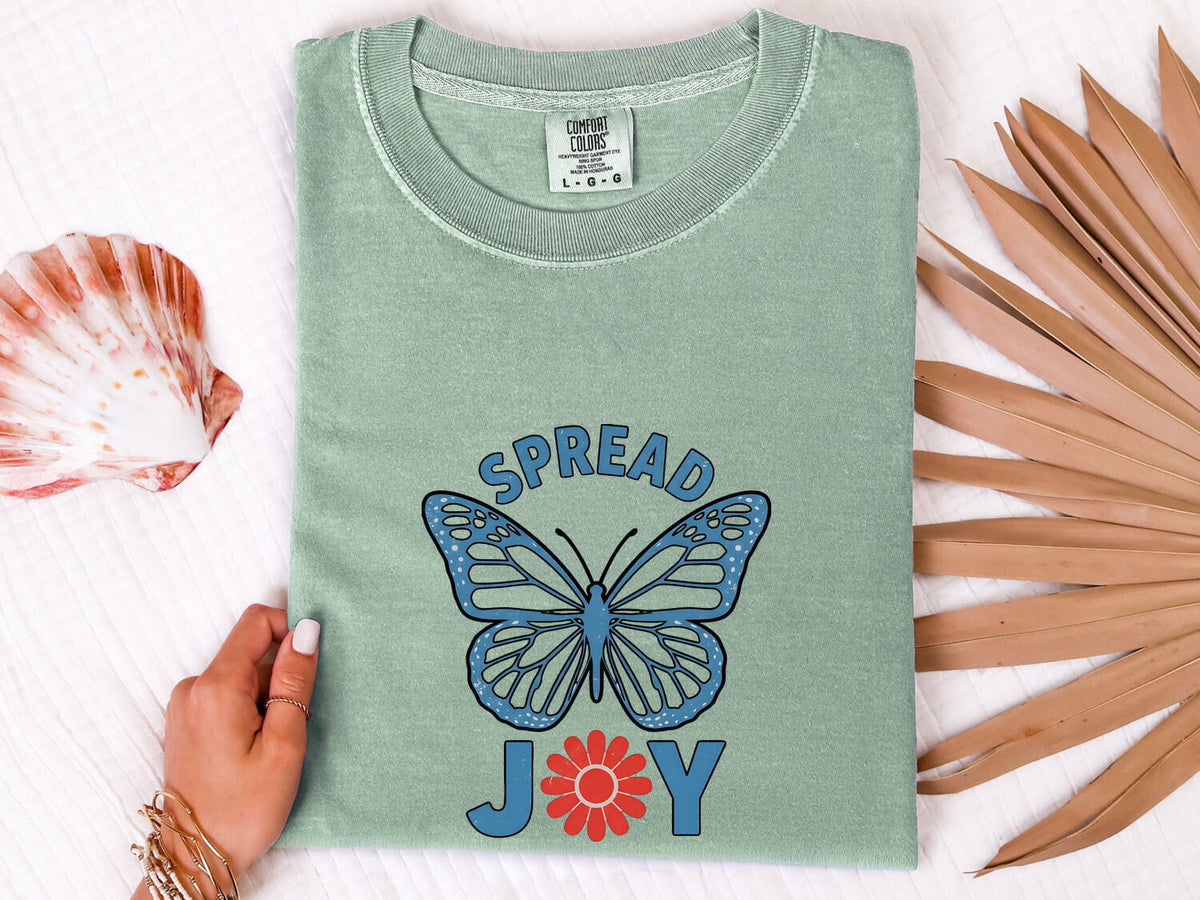Spread Joy Butterfly Shirt – Positive Inspirational Graphic Tee