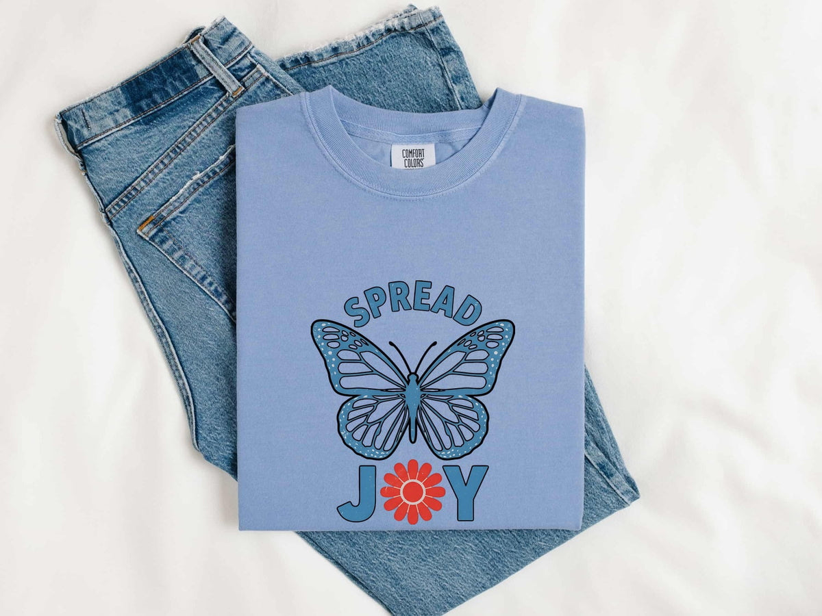 Spread Joy Butterfly Shirt – Positive Inspirational Graphic Tee